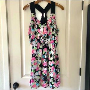 Xhilaration Bright Floral Dress Medium